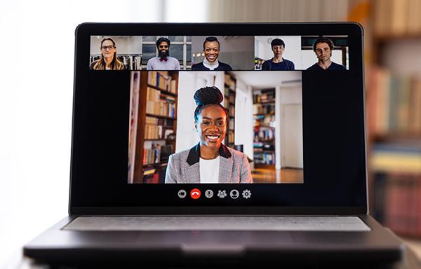 A computer screen showing a zoom call in progress