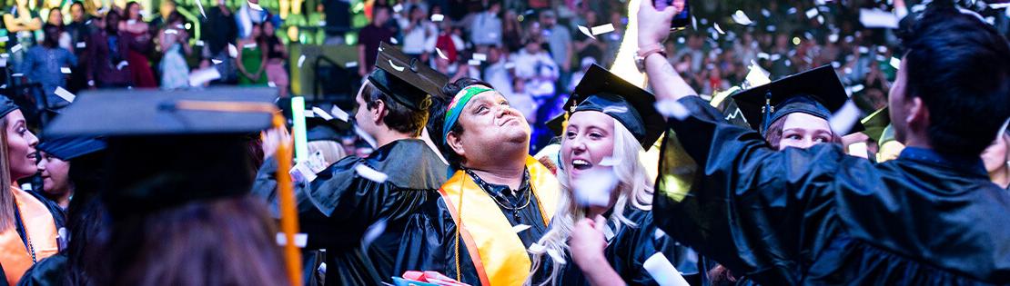 Pima Graduates celebrate at a Pima graduation ceremony